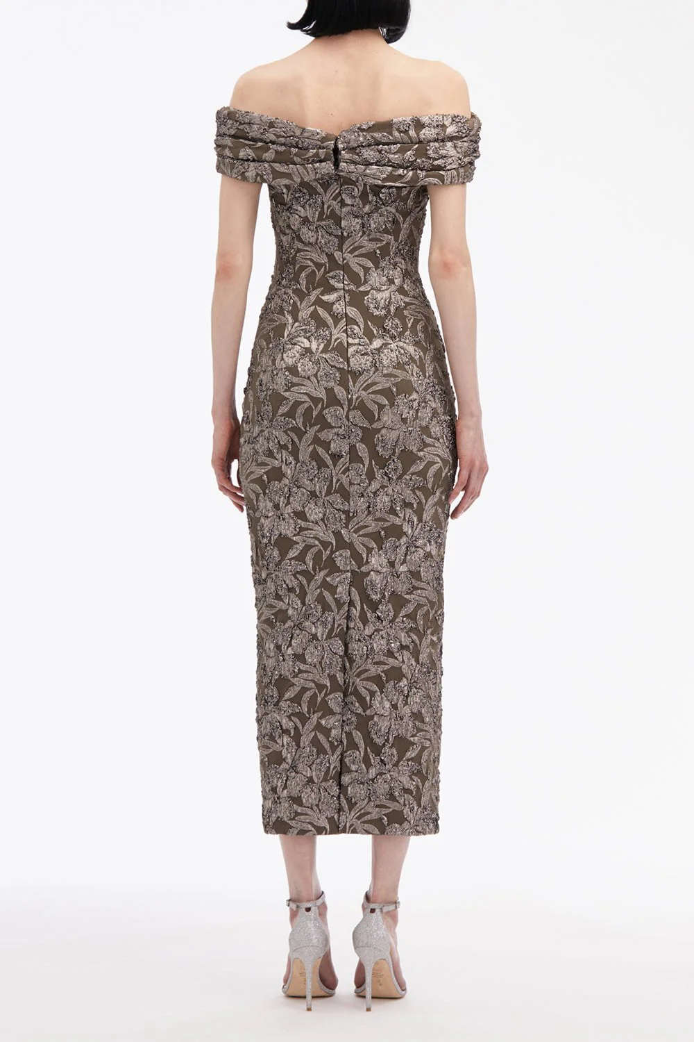 Off The Shoulder Draped Orchid Dress - Image 5