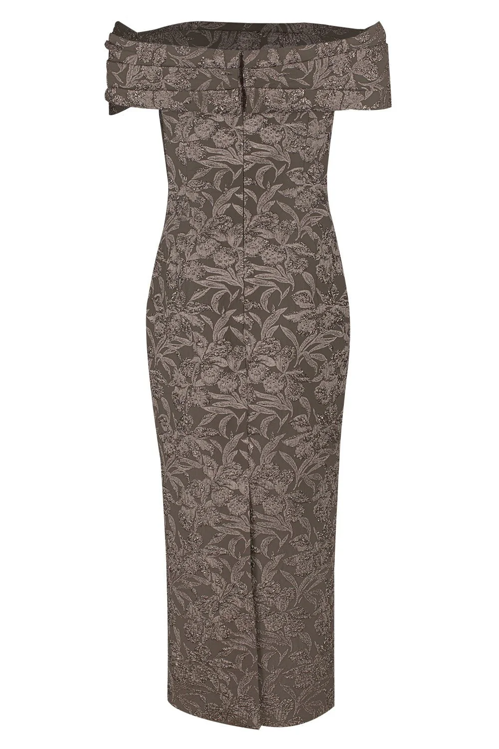 Off The Shoulder Draped Orchid Dress - Image 6