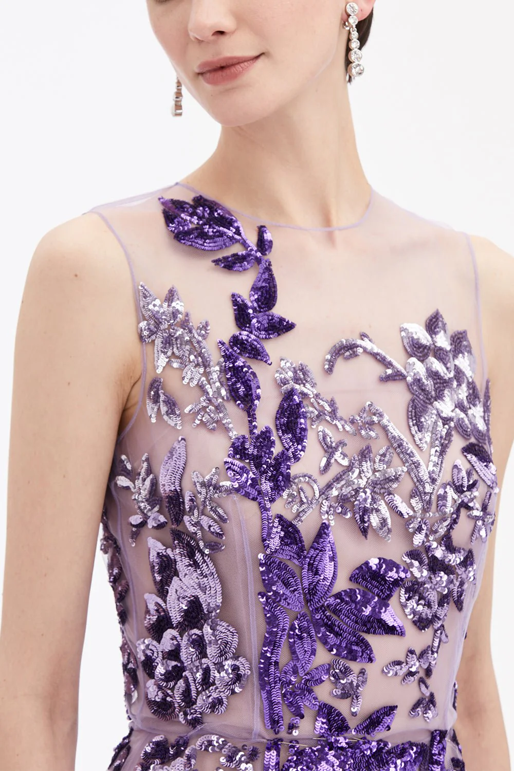 Ombre Sequin Peony Gown - Image 3