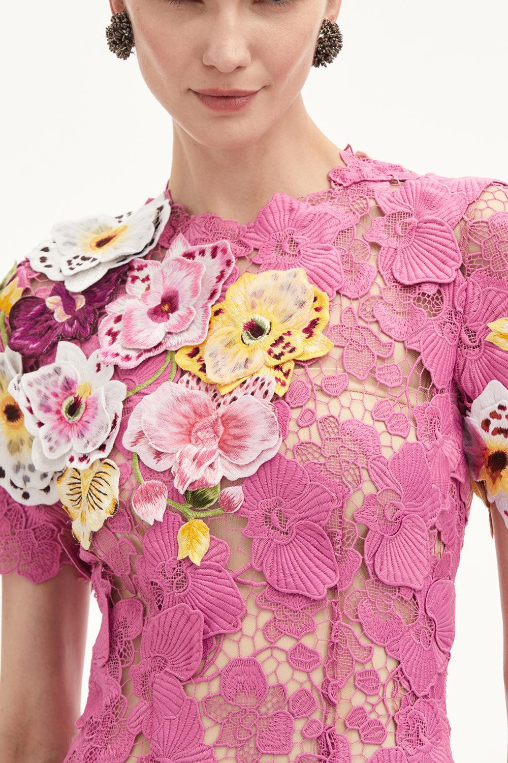 Orchid Embroidered Gown - Image 3