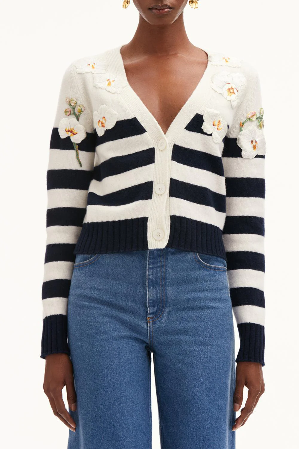 Orchid Threadwork Striped Cardigan - Image 2