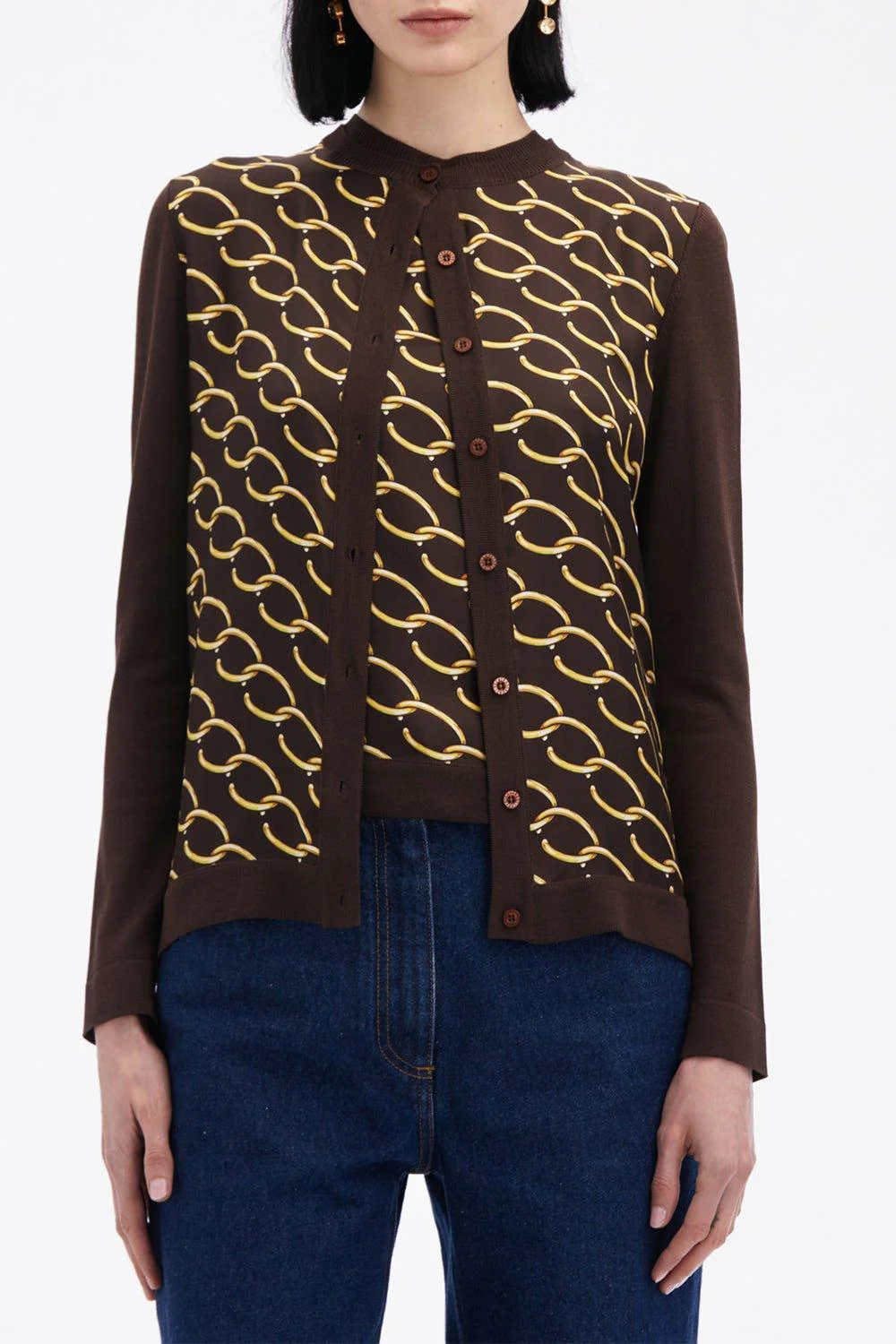 Oscar Chain Inset Cardigan - Image 2