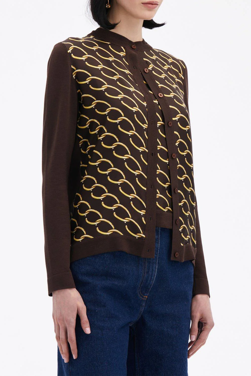 Oscar Chain Inset Cardigan - Image 4
