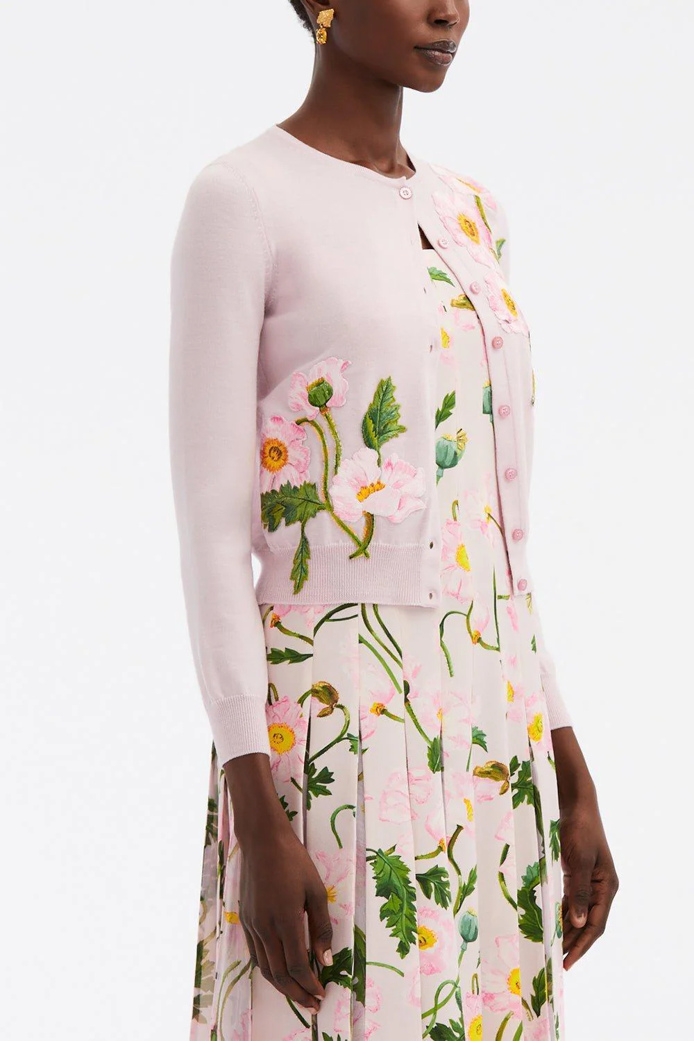 Painted Poppies Embroidered Cardigan - Image 4