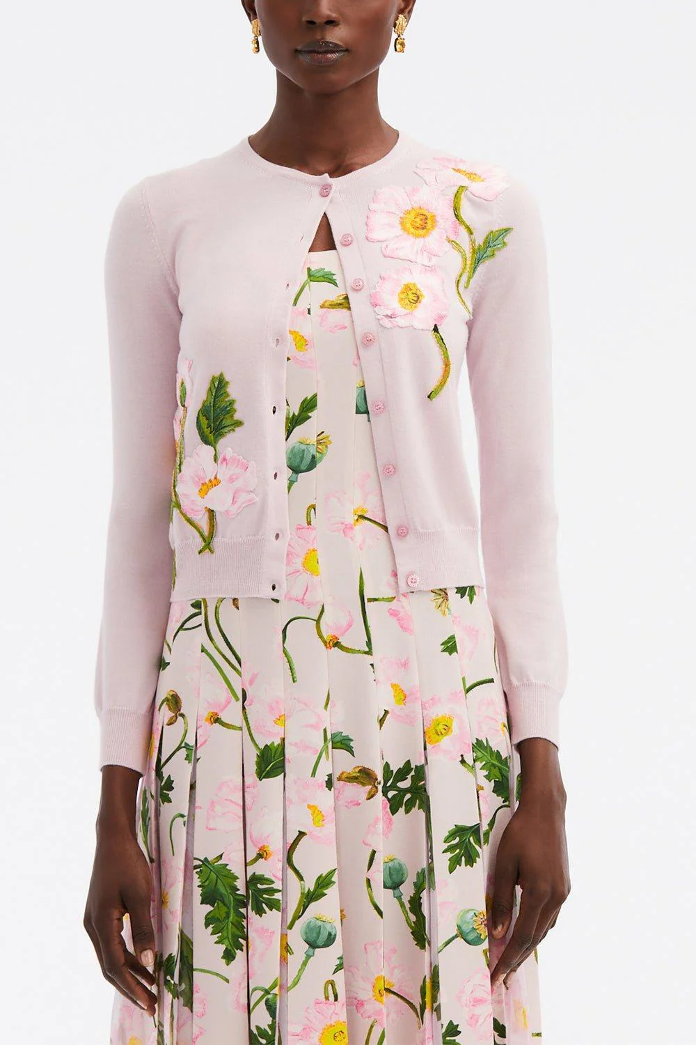 Painted Poppies Embroidered Cardigan - Image 6