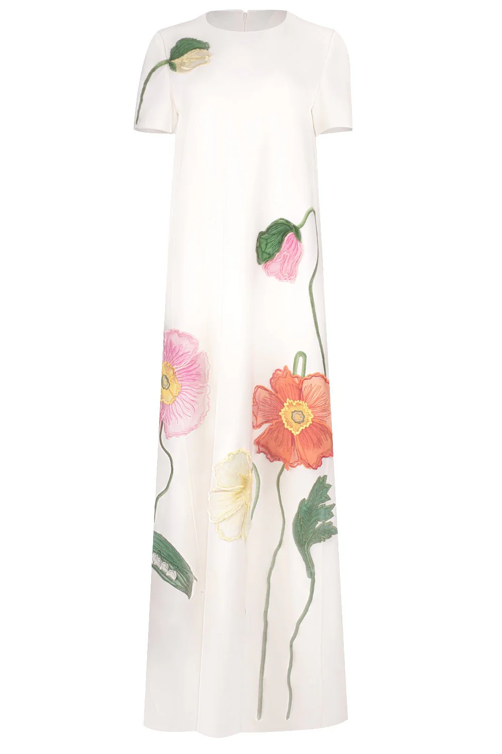 Painted Poppies Embroidered Gown