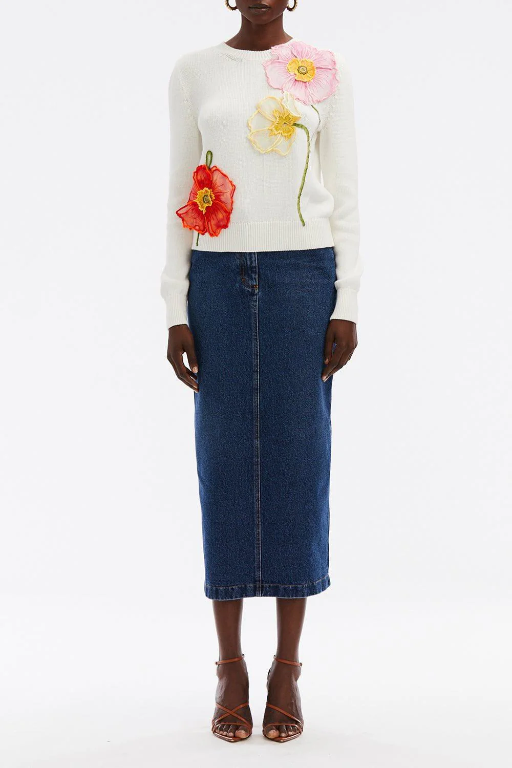 Painted Poppies Embroidered Jumper - Image 2