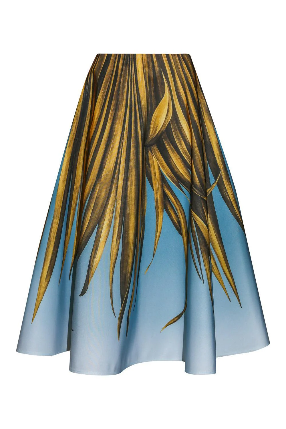Palm Print Ombre Circle Skirt