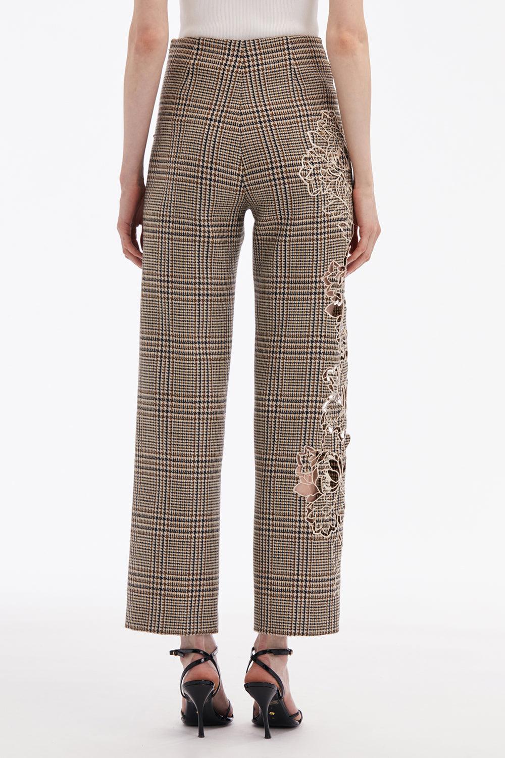 Peony Appliqué Plaid Pant - Image 6