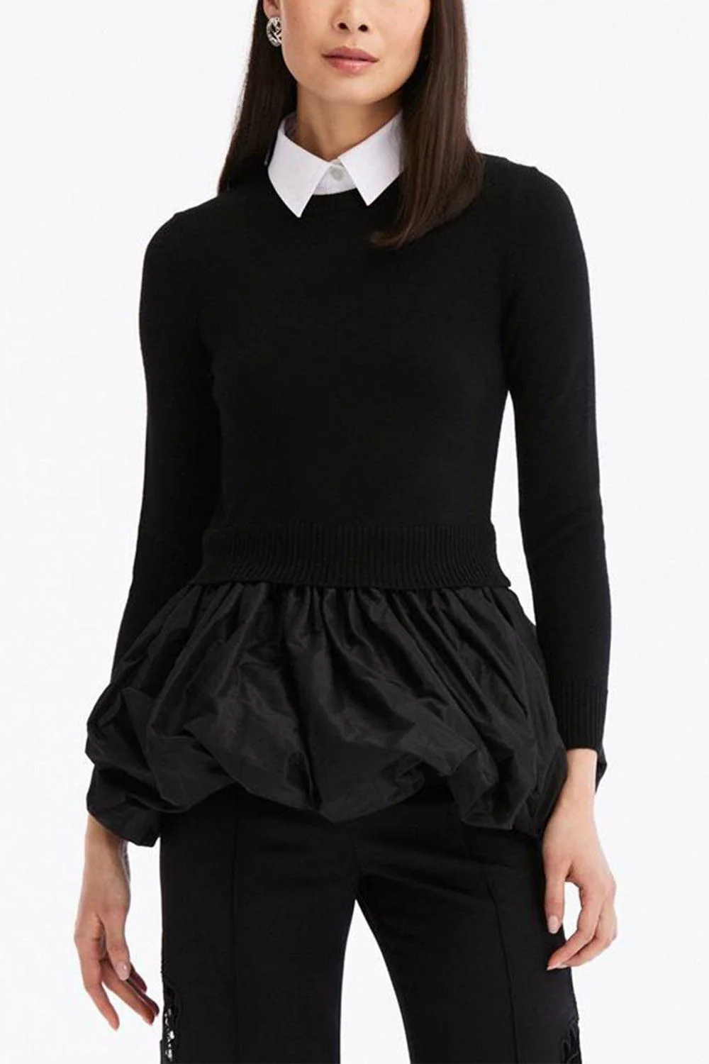Peplum Drape Pullover - Image 3