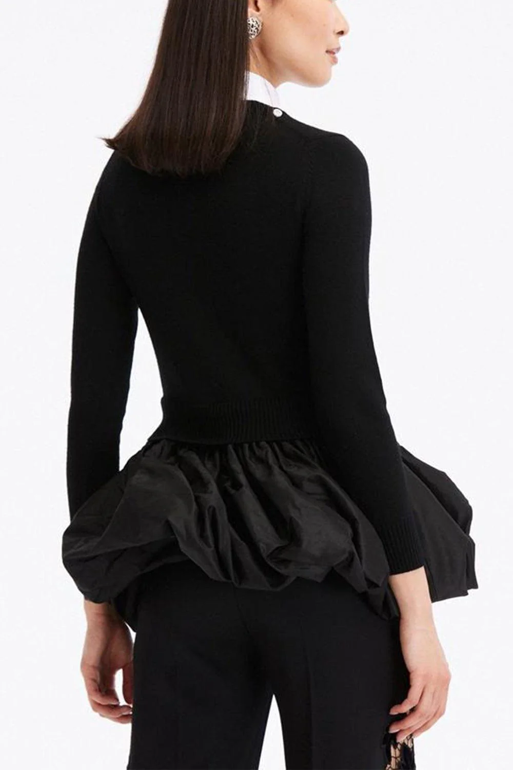 Peplum Drape Pullover - Image 4