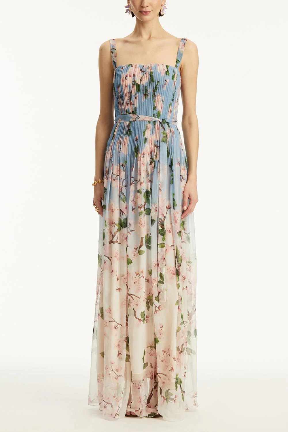 Pleated Ombre Cherry Blossom Gown - Image 2