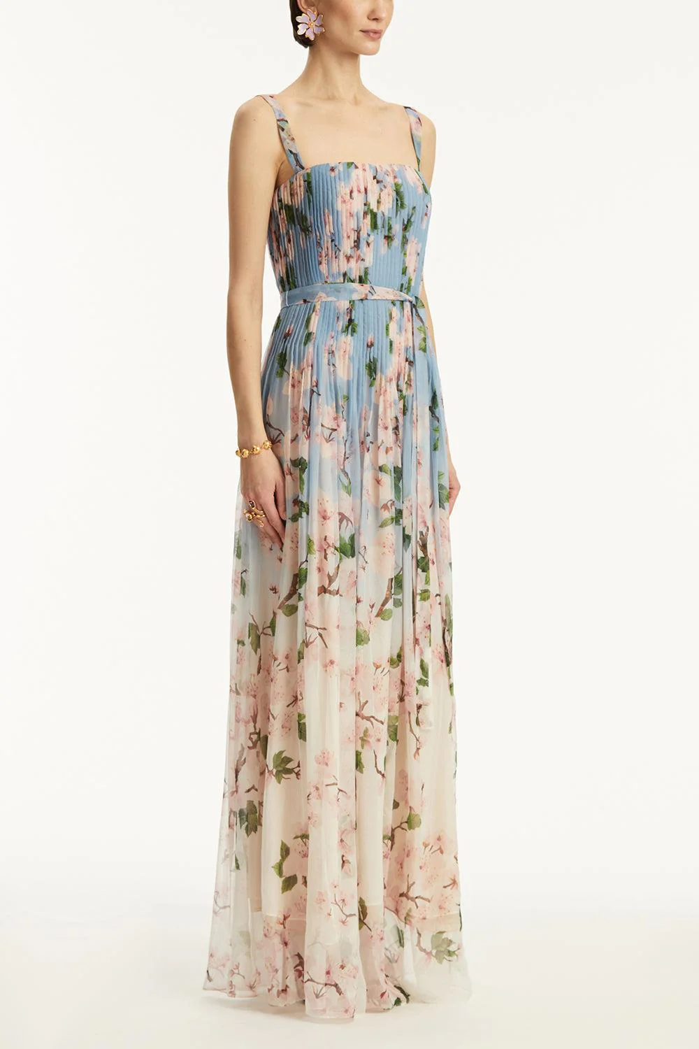 Pleated Ombre Cherry Blossom Gown - Image 4