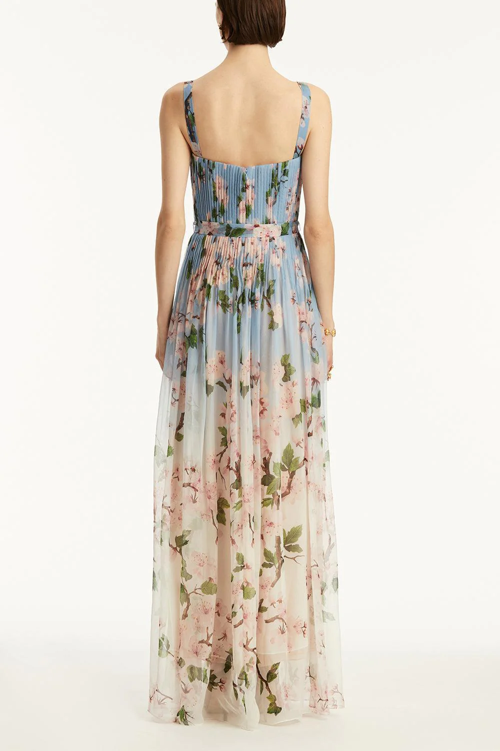 Pleated Ombre Cherry Blossom Gown - Image 5