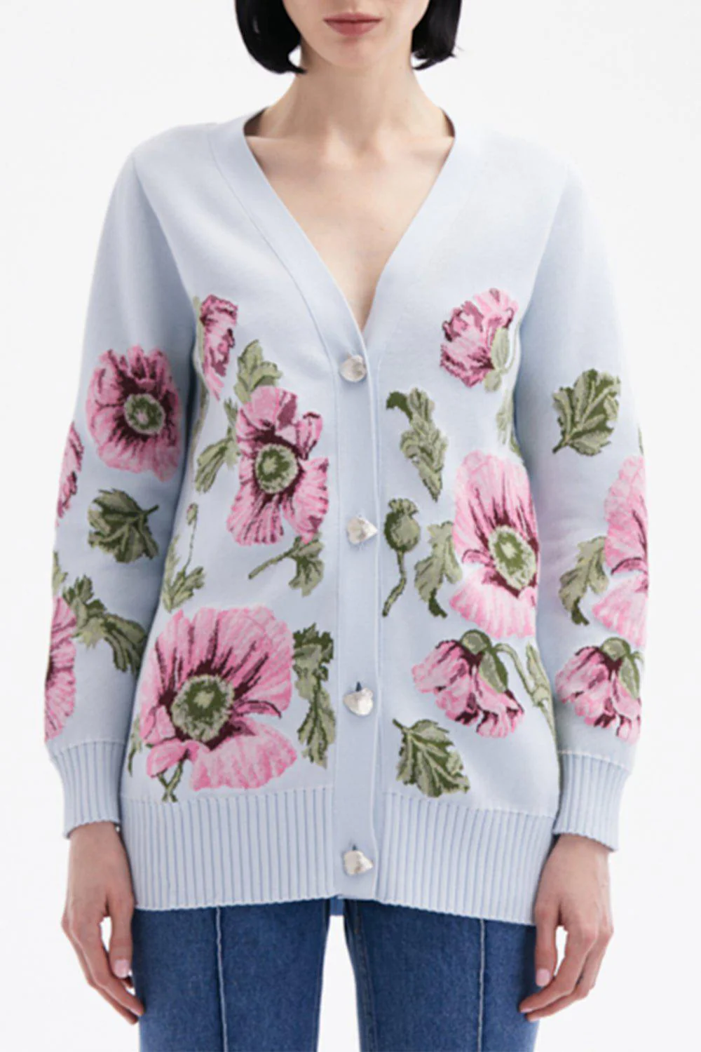 Poppies Long Cardigan - Image 2