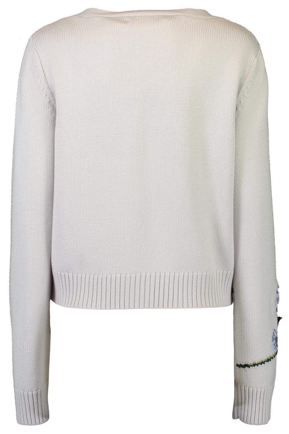 Porcelain Flower V Neck Cardigan - Image 7