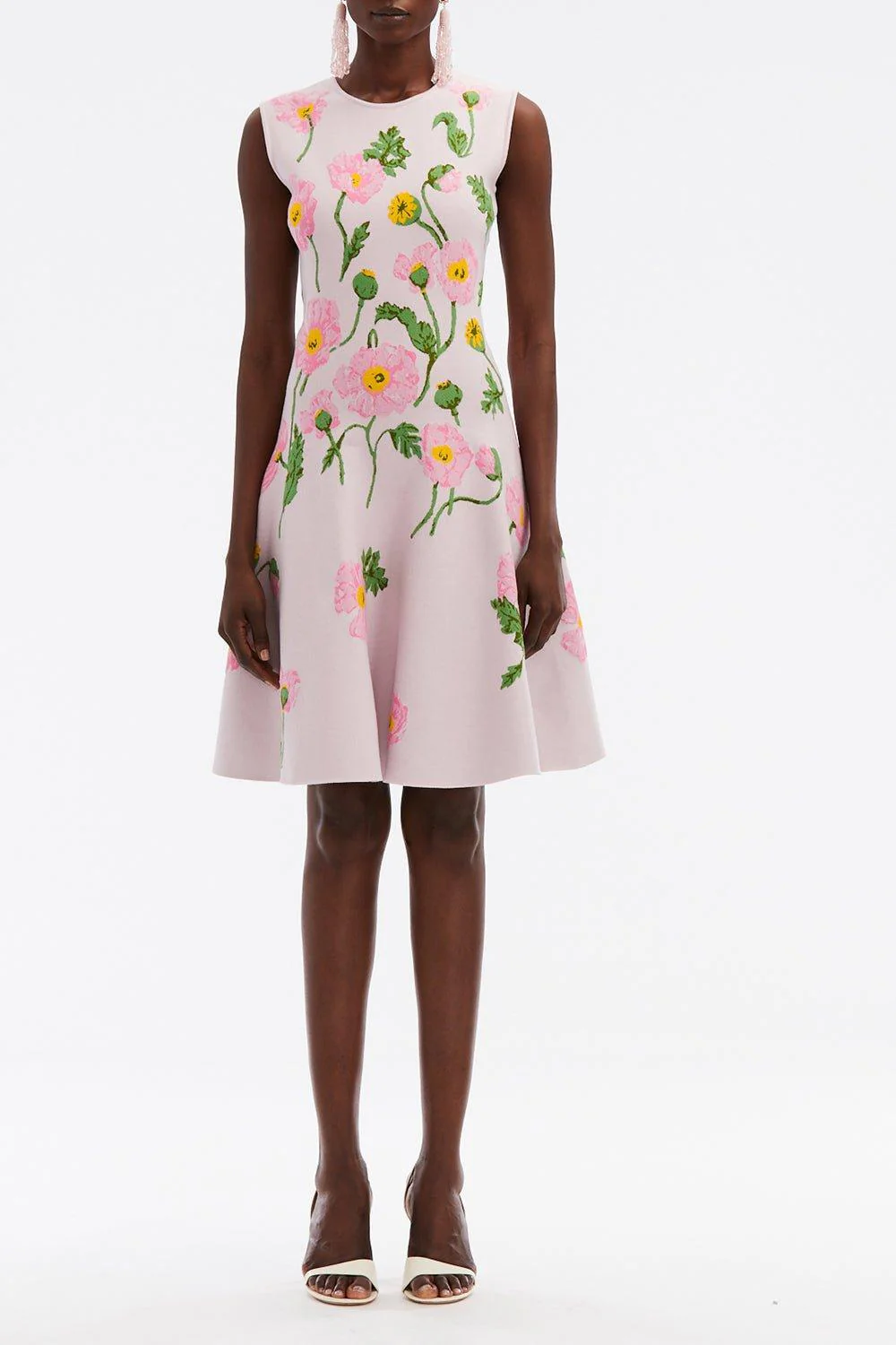 Printed Poppies Fit And Flare Dress - Image 2