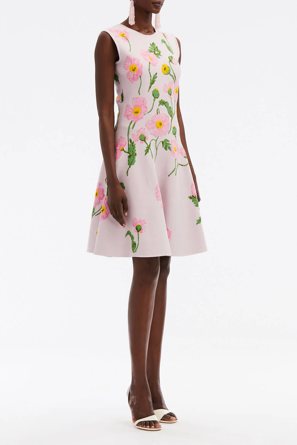 Printed Poppies Fit And Flare Dress - Image 3