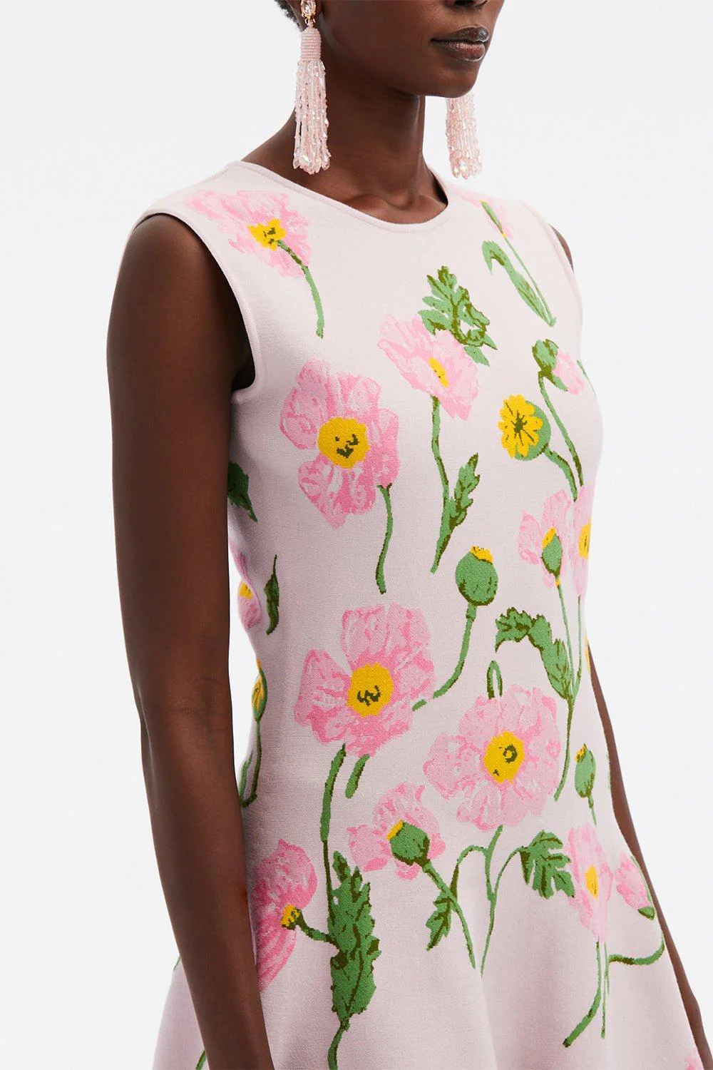 Printed Poppies Fit And Flare Dress - Image 4