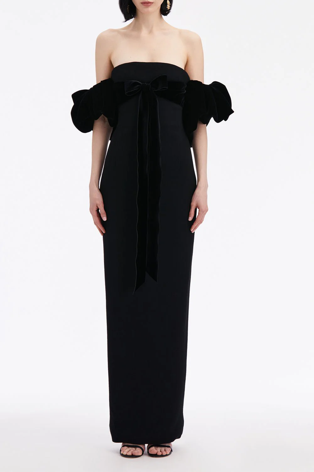 Puff Sleeve Column Gown - Image 2