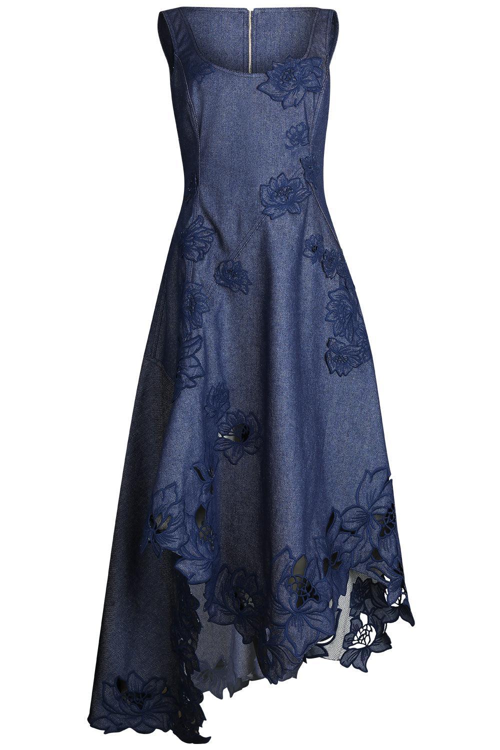 Scoop Neck Embroidered Day Dress