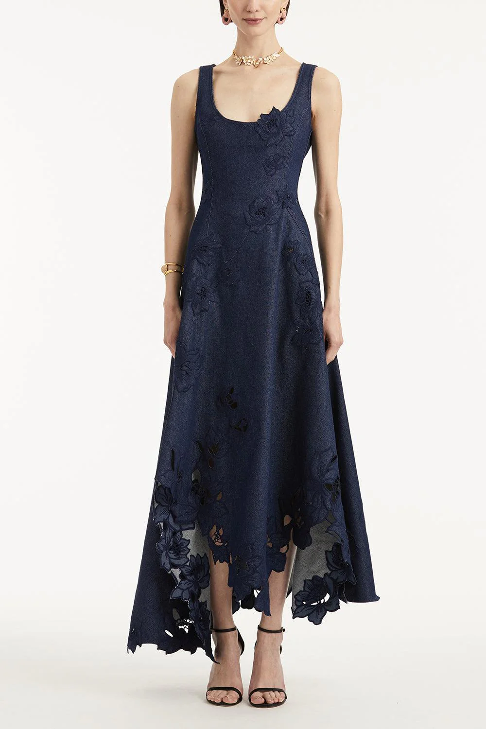 Scoop Neck Embroidered Day Dress - Image 2