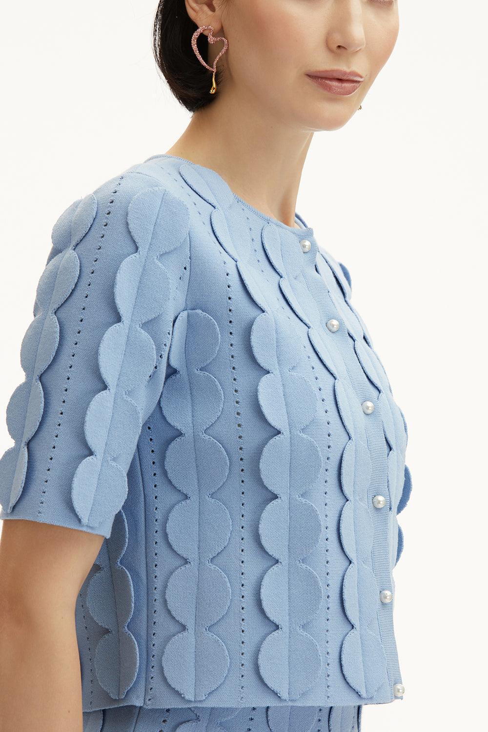 Short Sleeve 3d Circle Cardigan - Image 4