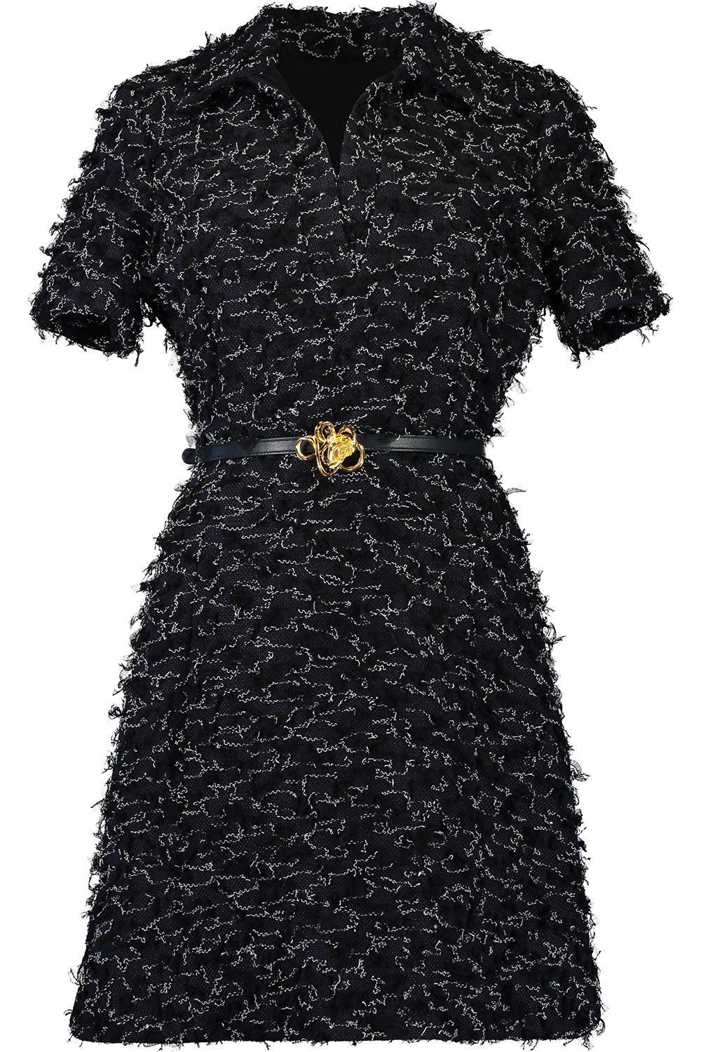 Short Sleeve Belt Dress