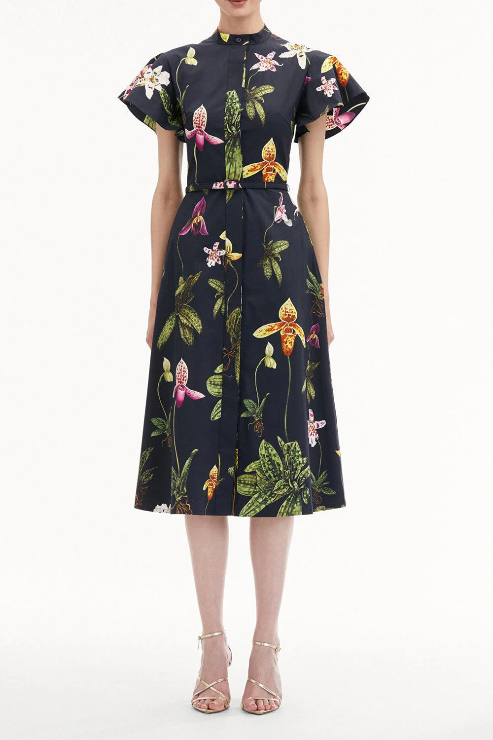 Short Sleeve Orchid Midi Dress - Image 2