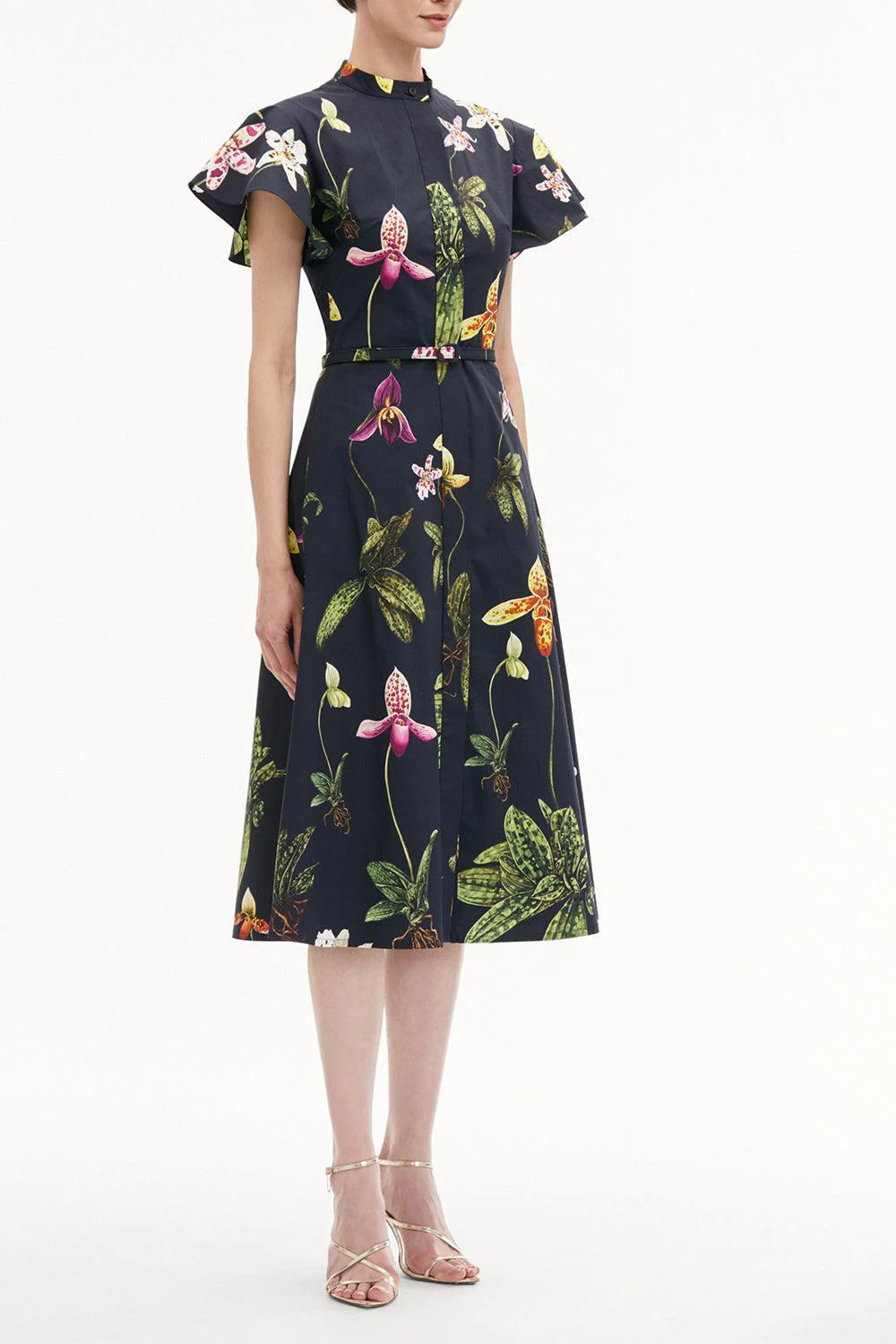 Short Sleeve Orchid Midi Dress - Image 3