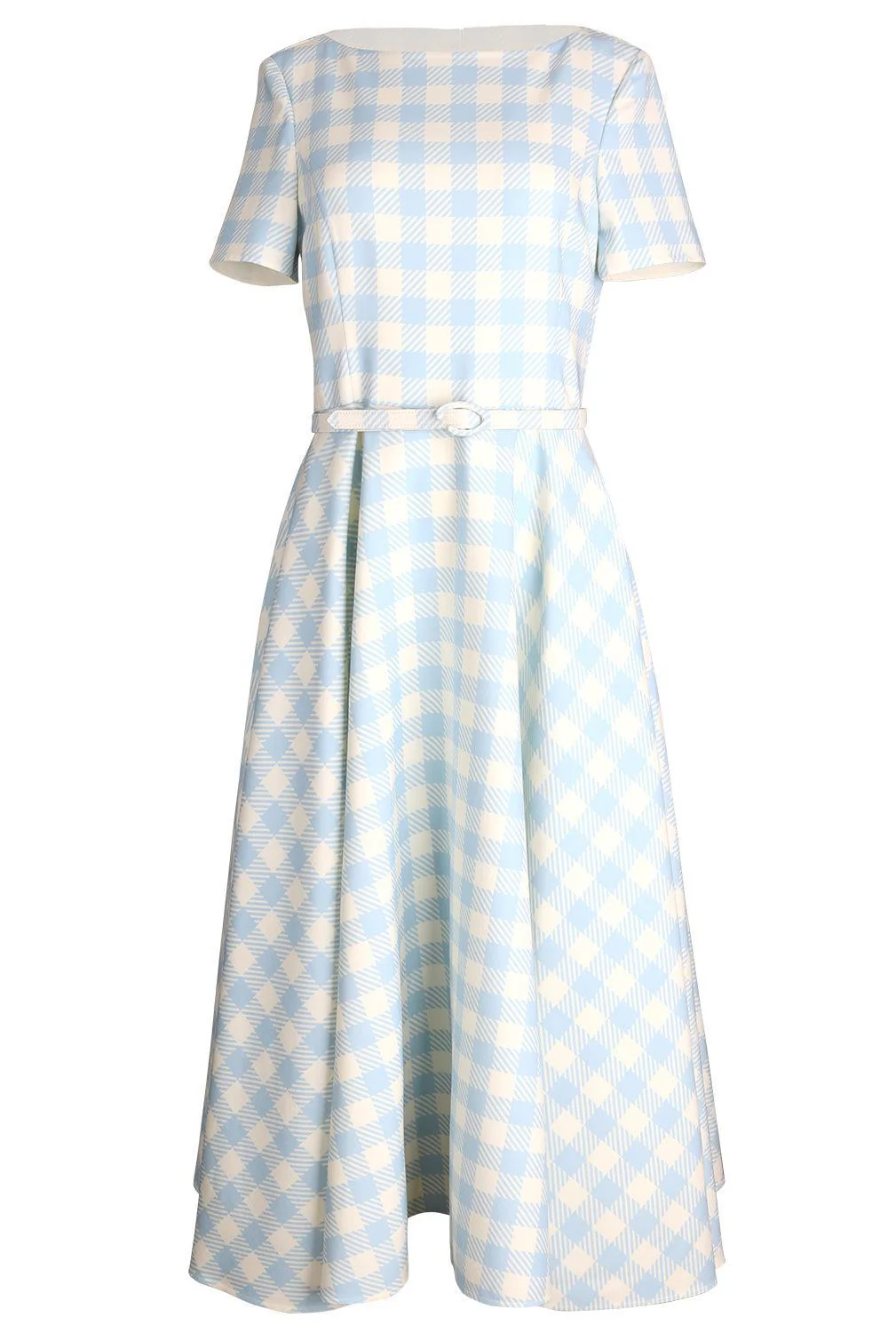 Short Sleeve Plaid Day Dress