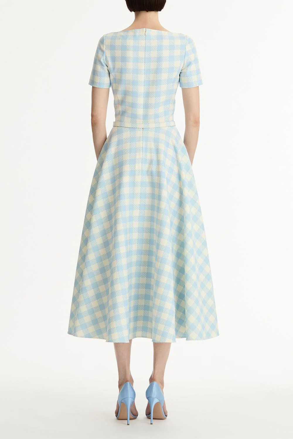 Short Sleeve Plaid Day Dress - Image 5