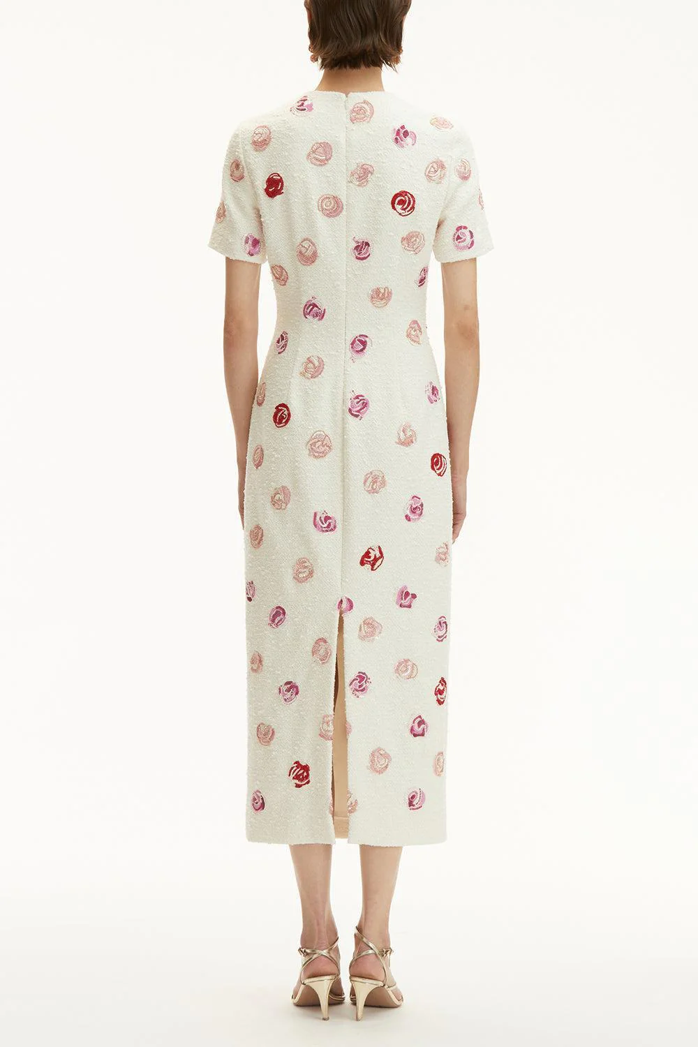 Short Sleeve Rose Embroidered Dress - Image 5