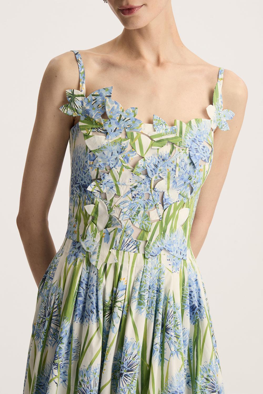 Sleeveless Alliums Embroidered Dress - Image 3