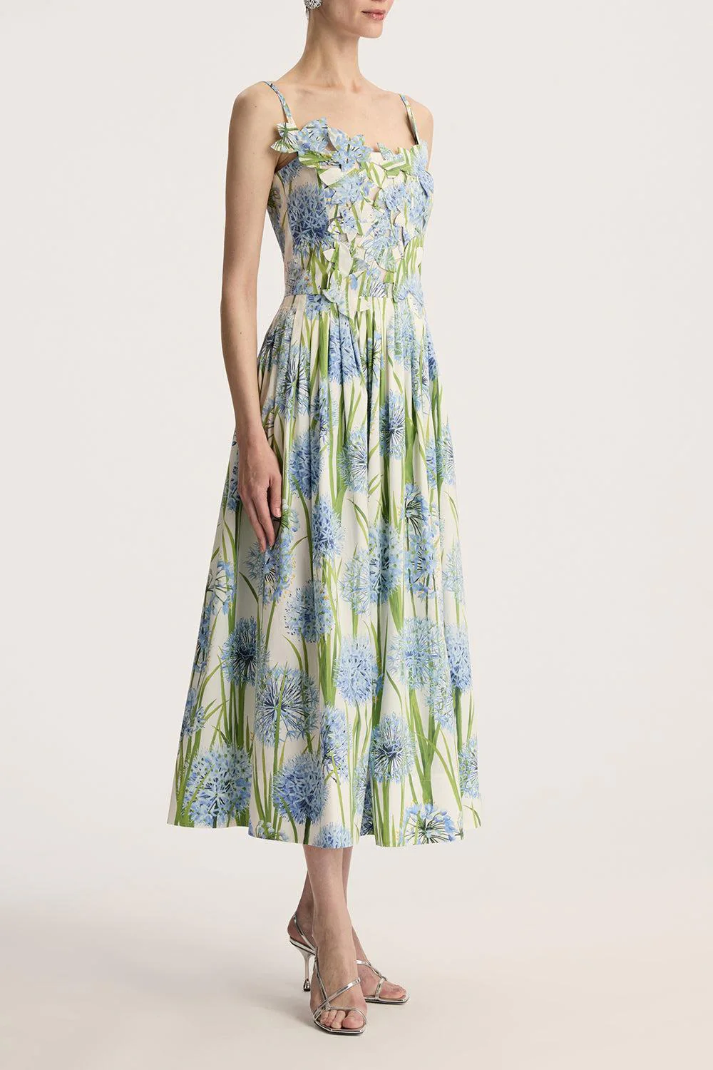 Sleeveless Alliums Embroidered Dress - Image 4