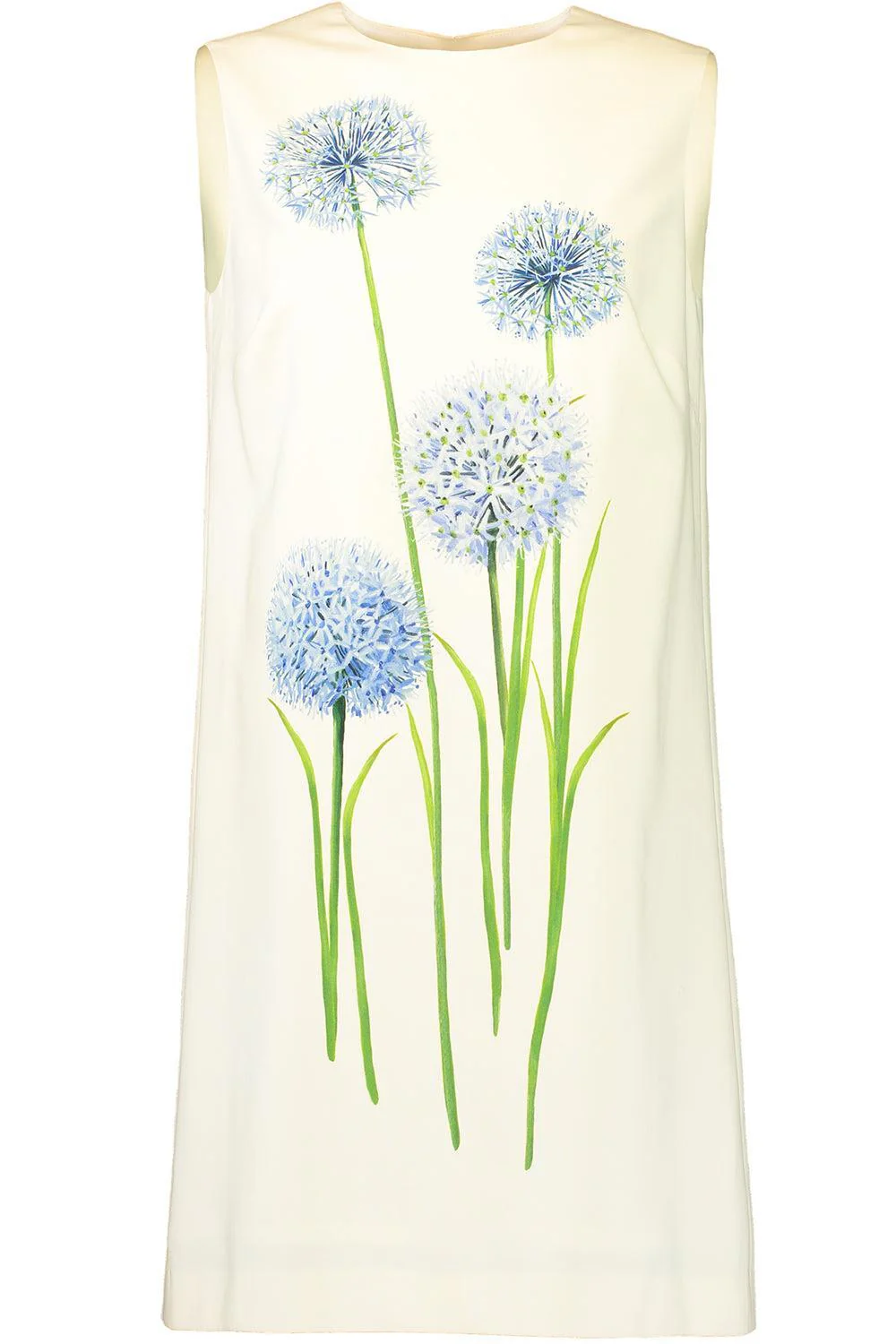 Sleeveless Alliums Print Dress