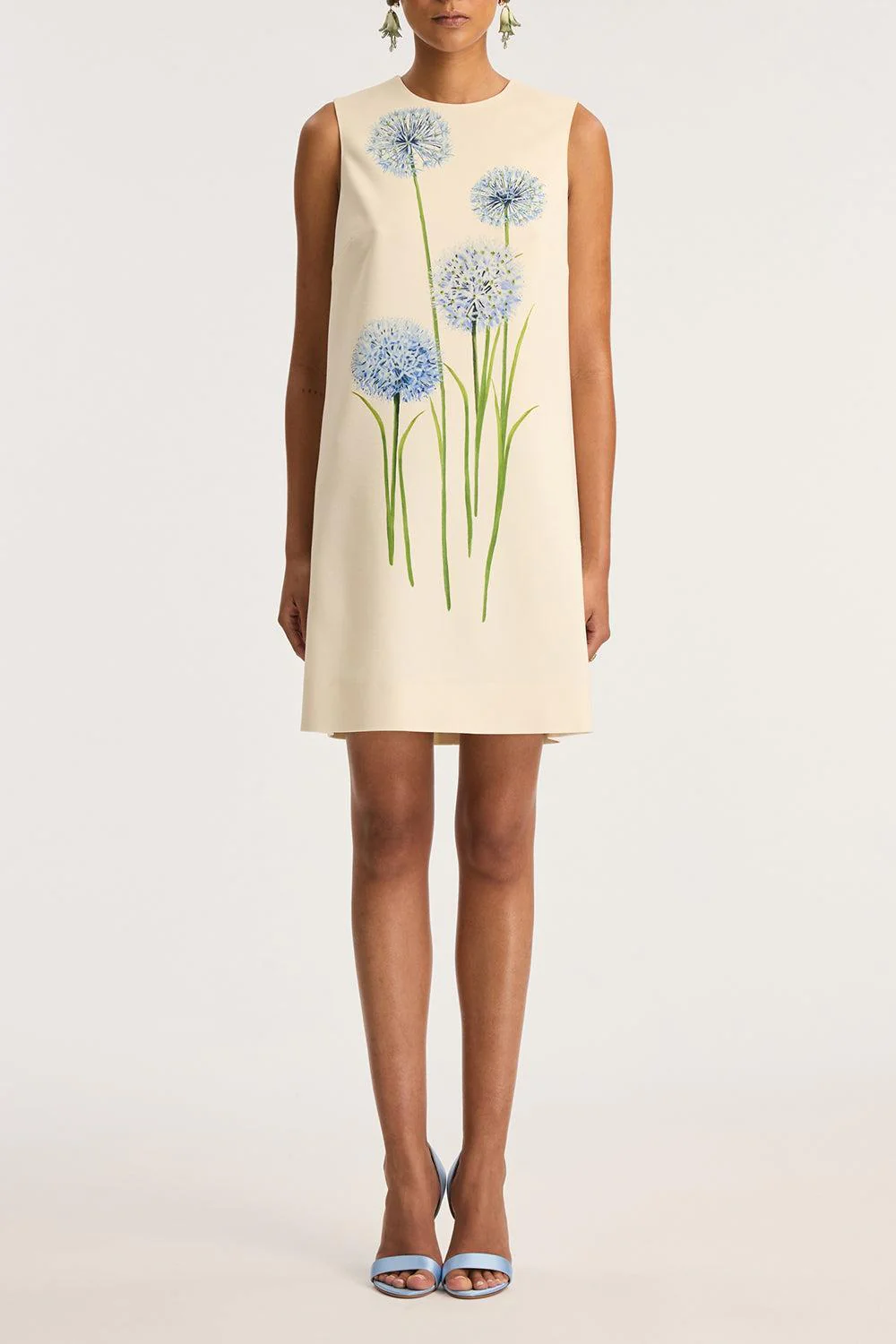 Sleeveless Alliums Print Dress - Image 2