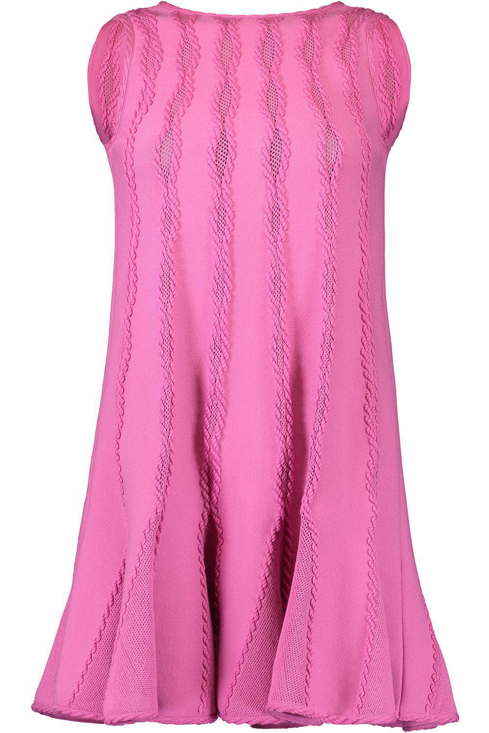 Sleeveless Braid Trapeze Dress