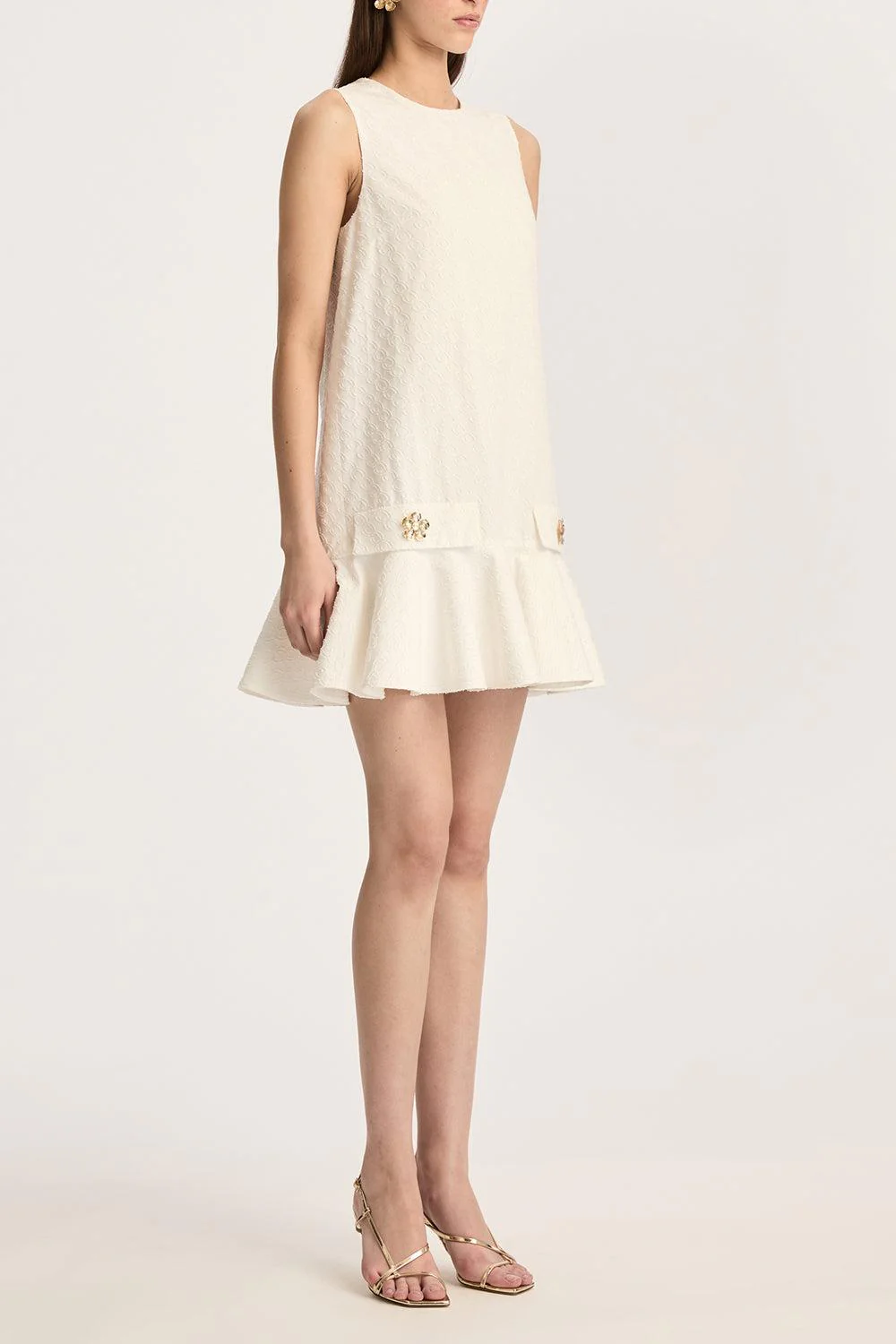 Sleeveless Bubble Hem Oscar Chain Dress - Image 3