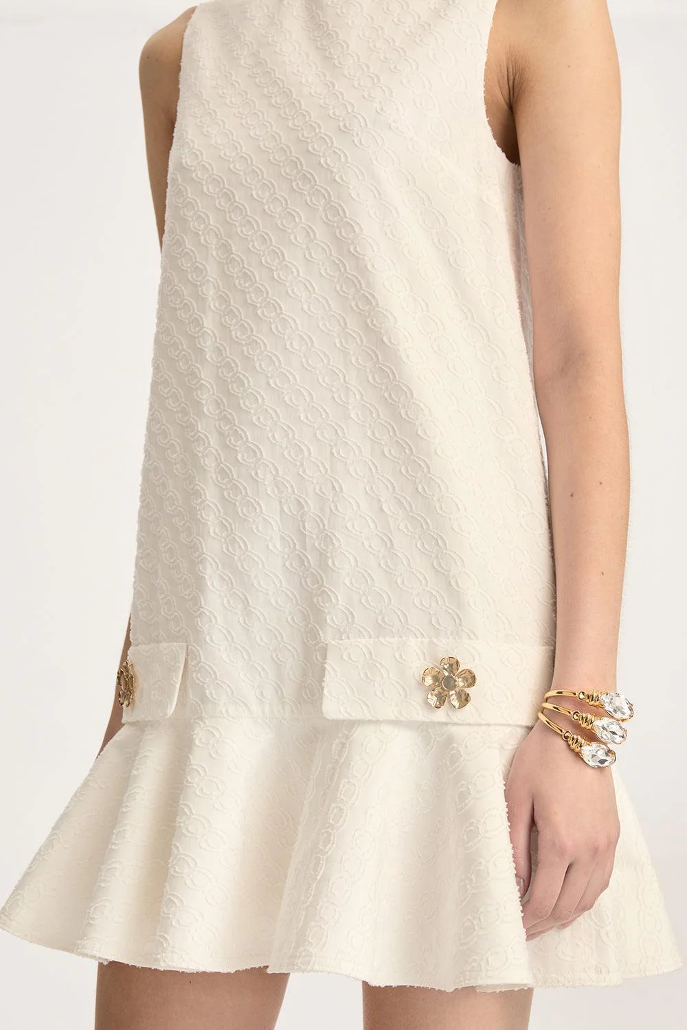 Sleeveless Bubble Hem Oscar Chain Dress - Image 4