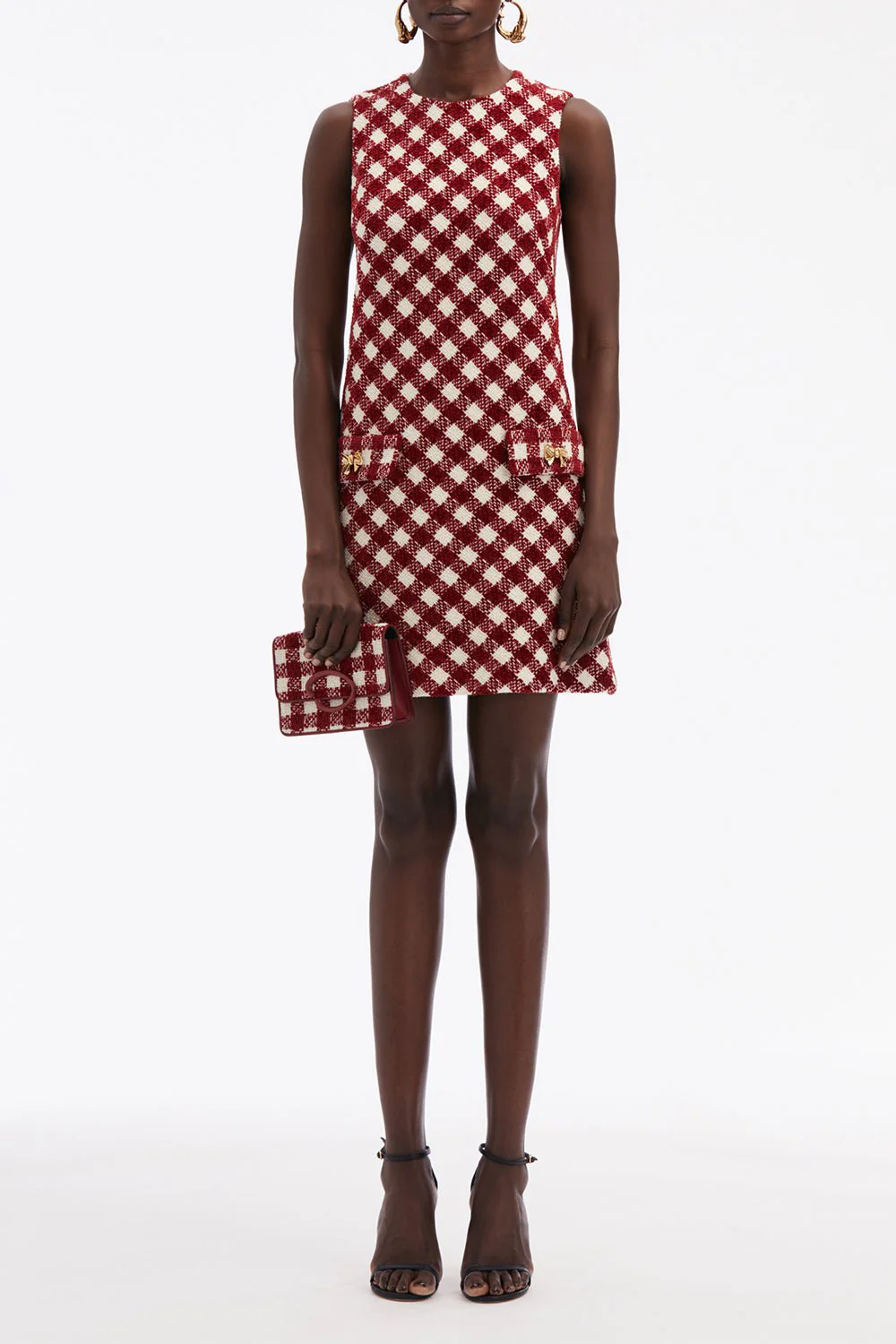 Sleeveless Check Shift Dress - Image 2