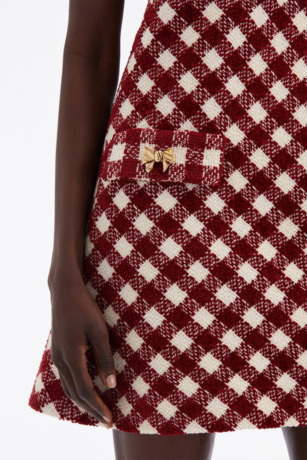 Sleeveless Check Shift Dress - Image 3