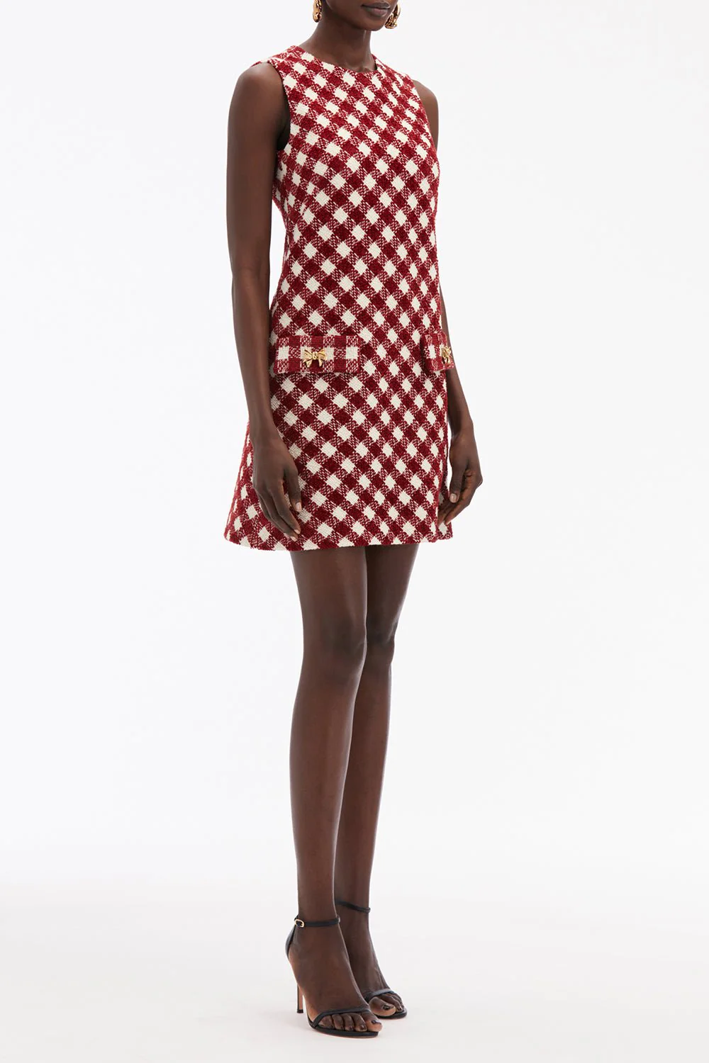 Sleeveless Check Shift Dress - Image 4