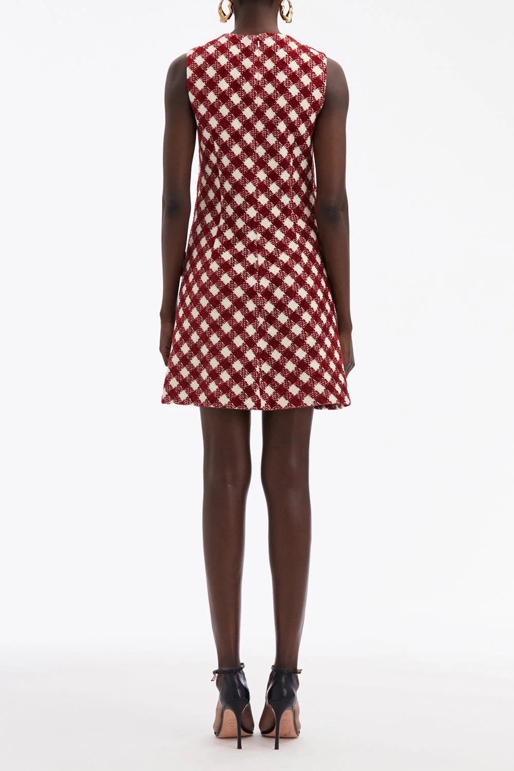 Sleeveless Check Shift Dress - Image 5