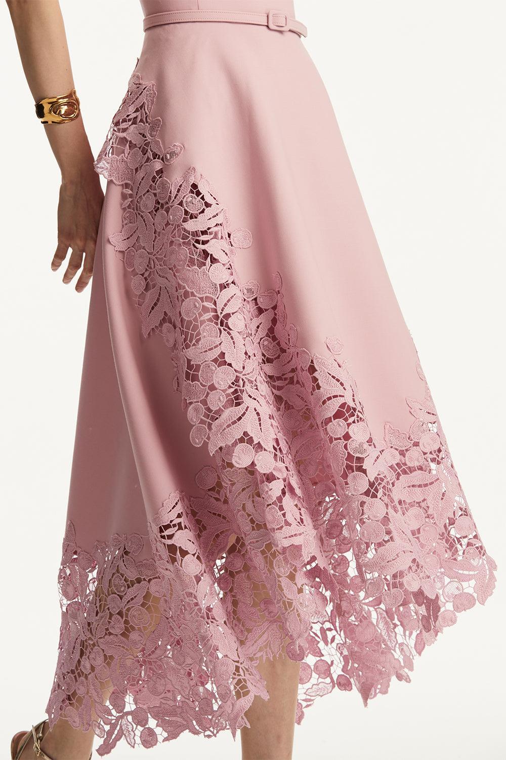 Sleeveless Cherry Guipure Midi Dress - Image 3