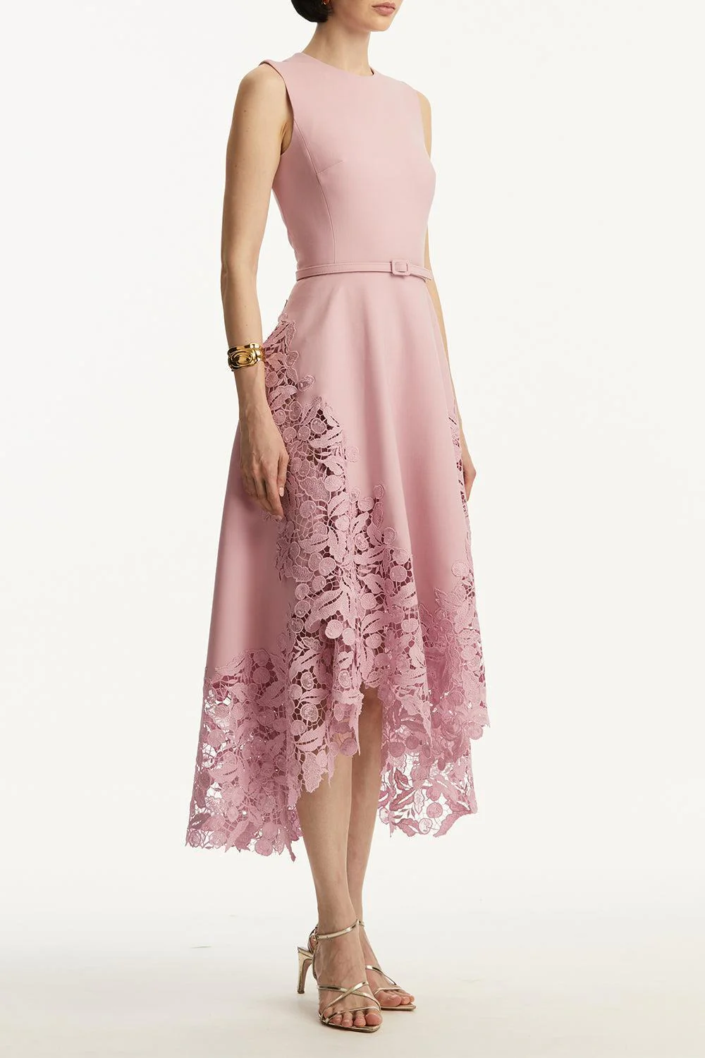 Sleeveless Cherry Guipure Midi Dress - Image 4