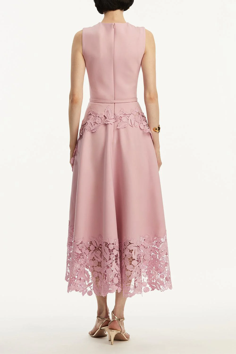 Sleeveless Cherry Guipure Midi Dress - Image 5