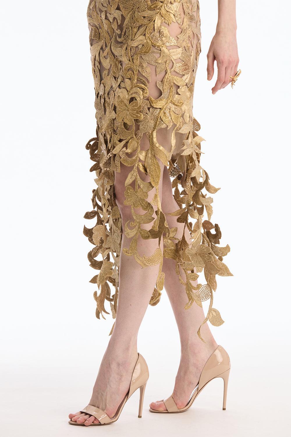 Sleeveless Corded Florals Cocktail Dress - Image 3
