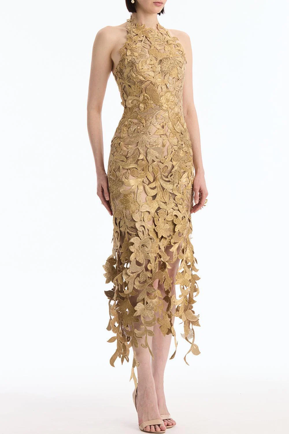 Sleeveless Corded Florals Cocktail Dress - Image 4