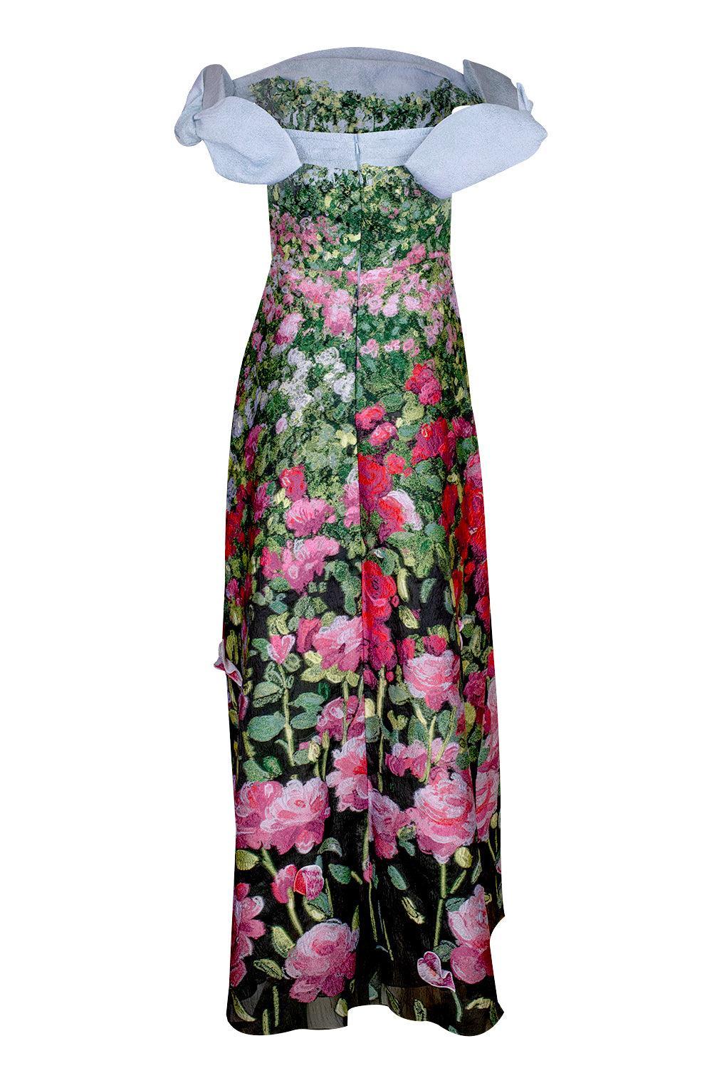 Sleeveless Drape English Rose Gown - Image 6